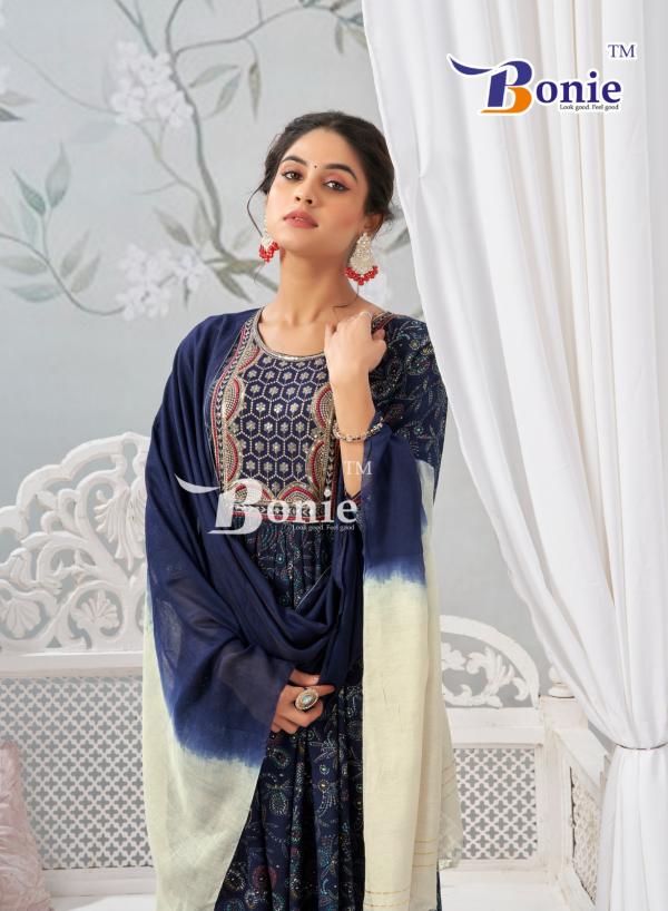 Bonie Meghana 5 Rayon Designer Kurti Bottom With Dupatta